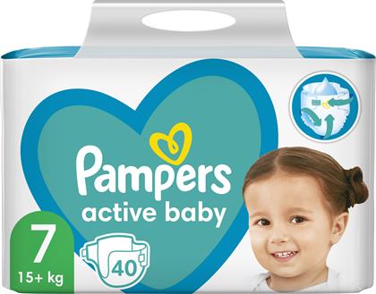 ACTIVE BABY ΠΑΝΕΣ MAXI PACK NO7 (15+ KG) 40 ΠΑΝΕΣ PAMPERS