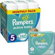 ΠΑΝΕΣ ACTIVE BABY NO5 (11-16KG) 150 TMX+ΔΩΡΟ WIPES FRESH PAMPERS