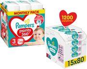 ΠΑΝΕΣ PANTS NO3 (6-11KG) 204TMX+ΜΩΡΟΜΑΝΤΗΛΑ SENSITIVE PAMPERS