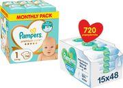 ΠΑΝΕΣ PREMIUM CARE NO1 (2-5KG) 156 TMX+ΜΩΡΟΜΑΝΤΗΛΑ AQUA PAMPERS