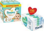 ΠΑΝΕΣ PREMIUM CARE NO2 (4-8KG) 224 TMX+ΜΩΡΟΜΑΝΤΗΛΑ AQUA PAMPERS