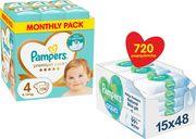 ΠΑΝΕΣ PREMIUM CARE NO4 (9-14KG)174TMX+ΜΩΡΟΜΑΝΤΗΛΑ AQUA PAMPERS