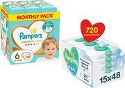 ΠΑΝΕΣ PREMIUM CARE NO6 (13-18KG) 128 TMX+ΜΩΡΟΜΑΝΤΗΛΑ AQUA PAMPERS