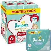 ΠΑΝΕΣ PREMIUM PANTS NO6 (15+KG) 93TMX+ΔΩΡΟ WIPES FRESH PAMPERS