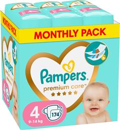 PREMIUM CARE MONTHLY PACK NO4 (9-14KG) 174 ΠΑΝΕΣ PAMPERS