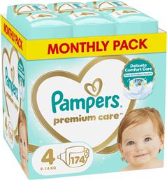 PREMIUM CARE MONTHLY PACK NO4 (9-14KG) 174 ΤΕΜΑΧΙΑ PAMPERS