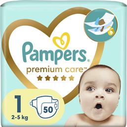 PREMIUM CARE ΝΟ1 NEWBORN (2-5KG) 50 ΠΑΝΕΣ PAMPERS