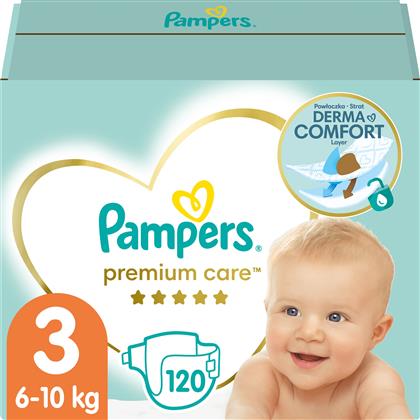 PREMIUM CARE NO3 (6-10KG) 120 ΠΑΝΕΣ PAMPERS