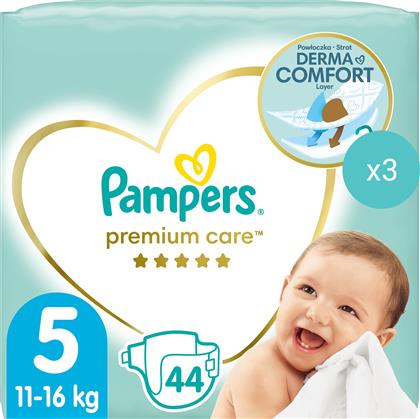 ΣΕΤ PREMIUM CARE ΝΟ5 (11-16KG) 132 ΠΑΝΕΣ (3X44 ΠΑΝΕΣ) PAMPERS από το PHARM24