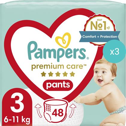 ΣΕΤ PREMIUM CARE PANTS JUMBO PACK NO3 (6-11KG) 144 ΠΑΝΕΣ (3X48 ΠΑΝΕΣ) PAMPERS