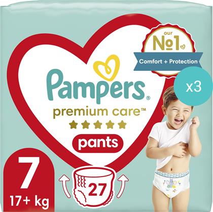 ΣΕΤ PREMIUM CARE PANTS JUMBO PACK NO7 (17+KG) 81 ΠΑΝΕΣ (3X27 ΠΑΝΕΣ) PAMPERS