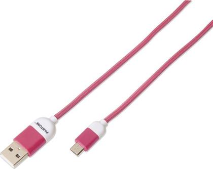 ΚΑΛΩΔΙΟ MICRO USB 1.5M PINK (PT-MC001-5P) PANTONE από το MOUSTAKAS