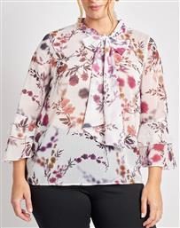ΜΠΛΟΥΖΑ CHIFFON ΜΕ ΓΡΑΒΑΤΑ ΕΜΠΡΙΜΕ PARABITA