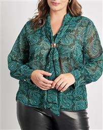 ΜΠΛΟΥΖΑ CHIFFON ΜΕ ΓΡΑΒΑΤΑ ΚΑΙ ΔΙΑΚΟΣΜΗΤΙΚΟ PARABITA