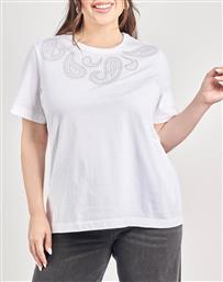 T-SHIRT ΒΑΜΒΑΚΕΡΟ ΜΕ ΣΧΕΔΙΟ ΜΕ ΤΡΟΥΚΣ PARABITA