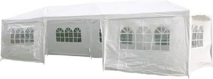 ΤΕΝΤΑ ΠΤΥΣΣΟΜΕΝΟ ΚΙΟΣΚΙ GAZEBO ΜΕΤΑΛΛΙΚΟ 9X3X2.5M - ΛΕΥΚΟ PARTYTENT