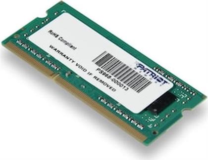 ΜΝΗΜΗ RAM SIGNATURE PSD34G160081S DDR3 4GB 1600MHZ SODIMM ΓΙΑ LAPTOP PATRIOT