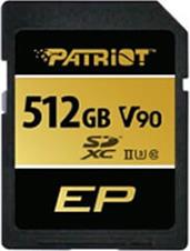 PEF512GEP92SDX EP SERIES 512GB SDXC UHS-II U3 V90 CLASS 10 PATRIOT