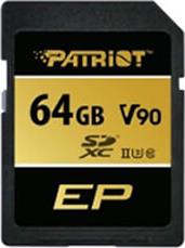 PEF64GEP92SDX EP SERIES 64GB SDXC UHS-II U3 V90 CLASS 10 PATRIOT από το e-SHOP