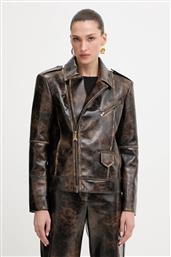 ΔΕΡΜΑΤΙΝΟ ΜΠΟΥΦΑΝ ΧΡΩΜΑ: ΚΑΦΕ, 8O0202 E064 PATRIZIA PEPE