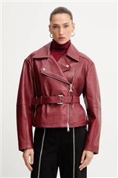 ΔΕΡΜΑΤΙΝO JACKET ΧΡΩΜΑ: ΚΟΚΚΙΝΟ, 8O0181 L158 PATRIZIA PEPE