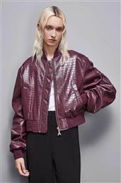 ΓΥΝΑΙΚΕΙΟ JACKET BOMBER ΜΕ ΑΝΑΓΛΥΦΟ ΣΧΕΔΙΟ - 8O0136E050 ΜΟΒ ΣΚΟΥΡΟ PATRIZIA PEPE