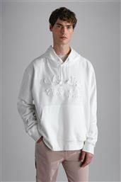 PAUL&SHARK ΑΝΔΡΙΚΗ ΜΠΛΟΥΖΑ ΦΟΥΤΕΡ ΜΕ LOGO PRINT REGULAR FIT - 24411927 ΛΕΥΚΟ PAUL & SHARK