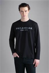 PAUL&SHARK ΑΝΔΡΙΚΗ ΜΑΚΡΥΜΑΝΙΚΗ ΜΠΛΟΥΖΑ ΜΕ LOGO PRINT REGULAR FIT - 11311630 ΜΑΥΡΟ PAUL & SHARK