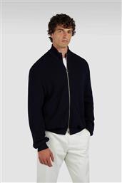 PAUL&SHARK ΑΝΔΡΙΚΗ ΠΛΕΚΤΗ ΖΑΚΕΤΑ RIBBED ΜΕ ΨΗΛΟ ΛΑΙΜΟ REGULAR FIT - 15311275 ΜΠΛΕ ΣΚΟΥΡΟ PAUL & SHARK