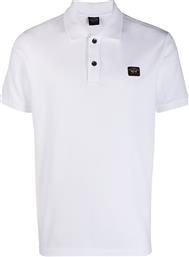 PAUL&SHARK ΑΝΔΡΙΚΗ ΠΟΛΟ ΜΠΛΟΥΖΑ ΜΕ LOGO PATCH RELAXED FIT - C0P1070 ΛΕΥΚΟ PAUL & SHARK
