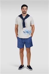 PAUL&SHARK ΑΝΔΡΙΚΟ ΜΑΓΙΟ ΣΟΡΤΣ ΜΕ ALL-OVER SHARK PRINT REGULAR FIT - 25415048 ΜΠΛΕ PAUL & SHARK