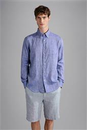 PAUL&SHARK ΑΝΔΡΙΚΟ ΠΟΥΚΑΜΙΣΟ BUTTON DOWN ΛΙΝΟ ΜΟΝΟΧΡΩΜΟ - 24413098R ΜΠΛΕ PAUL & SHARK