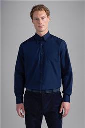 PAUL&SHARK ΑΝΔΡΙΚΟ ΠΟΥΚΑΜΙΣΟ BUTTON DOWN ΜΟΝΟΧΡΩΜΟ REGULAR FIT - 13313005 ΜΠΛΕ ΣΚΟΥΡΟ PAUL & SHARK