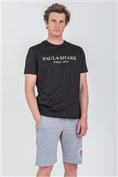 PAUL&SHARK ΑΝΔΡΙΚΟ T-SHIRT ΜΕ ΛΟΓΟΤΥΠΟ - 21411022 ΜΑΥΡΟ PAUL & SHARK