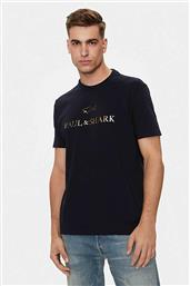 PAUL&SHARK ΑΝΔΡΙΚΟ T-SHIRT ΜΕ ΜΕΤΑΛΛΙΖΕ LOGO PRINT REGULAR FIT - 14311602 ΜΠΛΕ ΣΚΟΥΡΟ PAUL & SHARK