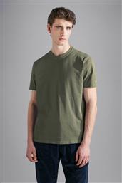 PAUL&SHARK ΑΝΔΡΙΚΟ T-SHIRT ΜΟΝΟΧΡΩΜΟ GARMENT DYED REGULAR FIT - 14311607 ΛΑΔΙ PAUL & SHARK