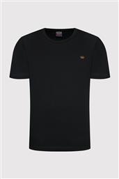 PAUL&SHARK ΑΝΔΡΙΚΟ T-SHIRT ΜΟΝΟΧΡΩΜΟ ΜΕ LOGO PATCH REGULAR FIT (3XL-4XL) - C0P1002 ΜΑΥΡΟ PAUL & SHARK