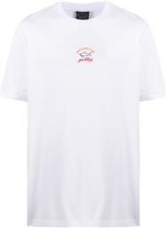 PAUL&SHARK ΑΝΔΡΙΚΟ T-SHIRT ΜΟΝΟΧΡΩΜΟ ΜΕ LOGO PRINT RELAXED FIT - C0P1096 ΛΕΥΚΟ PAUL & SHARK