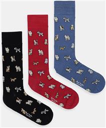 ΚΑΛΤΣΕΣ 3-PACK ΧΡΩΜΑ: ΚΟΚΚΙΝΟ, M1A-SOCK-TDOGS PAUL SMITH