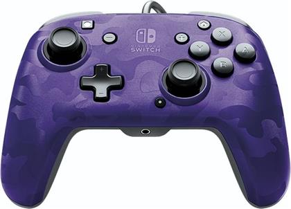GAMING CONTROLLER WIRED NINTENDO SWITCH FACEOFF DELUXE - PURPLE CAMO PDP