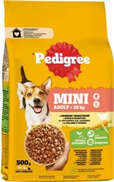 ΣΚΥΛΟΤΡΟΦΗ MINI ADULT ΠΟΥΛΕΡΙΚΑ ΚΑΙ ΛΑΧΑΝΙΚΑ 500G PEDIGREE