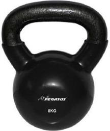 ΒΑΡΟΣ KETTLEBELL Β-1003 ΒΙΝΥΛΙΟΥ ΜΑΥΡΟ (8 KG) PEGASUS