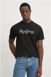 ΑΝΔΡΙΚΗ ΜΠΛΟΥΖΑ T-SHIRT DORIAN PM509721-999 ΜΑΥΡΟ PEPE JEANS