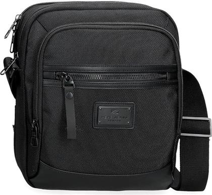 ΑΝΔΡΙΚΗ ΜΕΓΑΛΗ ΤΣΑΝΤΑ ΩΜΟΥ ΜΕ ΔΥΟ ΘΗΚΕΣ BLACKMORE TABLET BAG 7055742-999 ΜΑΥΡΟ PEPE JEANS
