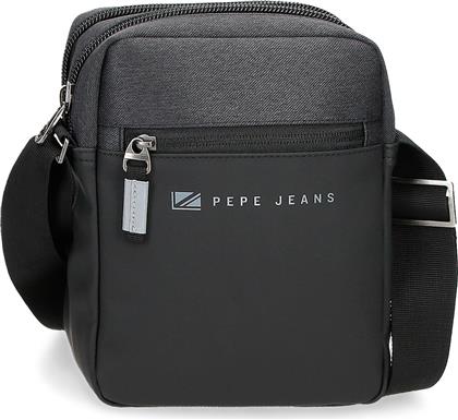 ΑΝΔΡΙΚΗ ΤΣΑΝΤΑ CROSSBODY ΔΥΟ ΘΕΣΕΩΝ JARVIS 7125531 ΜΑΥΡΟ PEPE JEANS