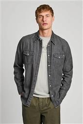 ΑΝΔΡΙΚΟ DENIM ΠΟΥΚΑΜΙΣΟ ΜΕ ΤΣΕΠΕΣ ΣΤΟ ΣΤΗΘΟΣ REGULAR FIT - PM308586XM6 ΓΚΡΙ PEPE JEANS