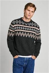 ΑΝΔΡΙΚΟ ΠΟΥΛΟΒΕΡ ΜΕ GEOMETRICAL PATTERN REGULAR FIT ''CHRISTOPHER'' - PM702460 ΑΝΘΡΑΚΙ PEPE JEANS