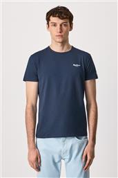 ΑΝΔΡΙΚΟ T-SHIRT ΜΕ LOGO PRINT ''ORIGINAL'' - PM508212 ΜΠΛΕ ΣΚΟΥΡΟ PEPE JEANS