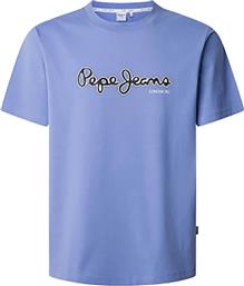 ΑΝΔΡΙΚΟ T-SHIRT ΜΕ LOGO PRINT REGULAR FIT ''DORIAN'' - PM509721 ΜΠΛΕ ΑΝΟΙΧΤΟ PEPE JEANS