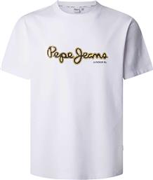 ΑΝΔΡΙΚΟ T-SHIRT ΜΕ LOGO PRINT REGULAR FIT ''DORIAN'' - PM509721 ΛΕΥΚΟ PEPE JEANS